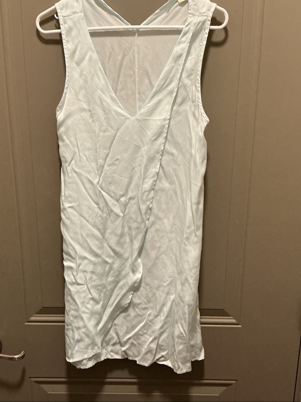 Stark X Ice Blue Sleeveless V-Neck Slip Tank Dress Size Small Roaring 20s